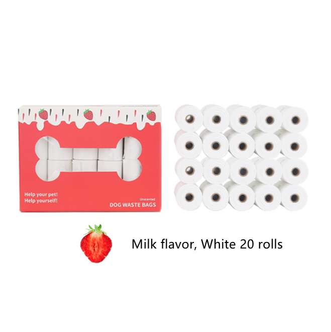 Blanc, 20 rouleaux, saveur lait