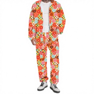 Conjunto Deportivo Unisex de Invierno Estilo Hip Hop de los 80, 2 Piezas, Chaqueta Cortavientos con Cuello Alto, Disfraz de Halloween, Poliéster/Nailon - Product Image 3