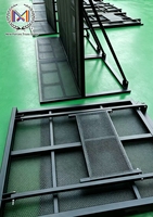 Barrière de contrôle des foules pliable en acier, clôture de sécurité en aluminium, barricade pour le contrôle des files d'attente de concert et de festival, et la gestion des flux de piétons