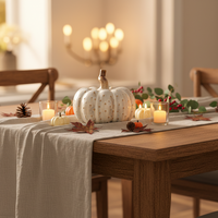 Décorations d'Halloween pour la maison, citrouille en céramique blanche, artisanat de haute qualité, décorations d'anniversaire pour la maison et l'hôtel