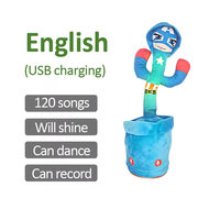 Bébé chantant dansant Cactus en peluche Bailarin USB charge livraison gratuite Dansant parlant danse Cactus pour enfants