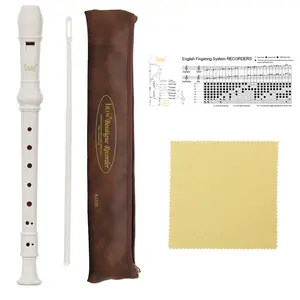 Fabrika doğrudan satış İngiliz ABS barok tiz öğrenci 8 delik kaydedici reçine flüt enstrüman