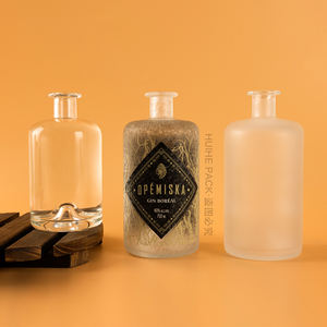 375ml 500ml 700ml Flint Round Apothecary Glass Spirits Gin Schnapps Botella 50cl 70cl <span class=keywords><strong>Farmacia</strong></span> Herbolario Botella de licor - Product Image 2