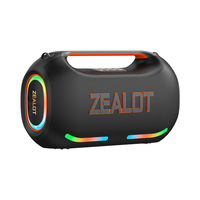 Altavoz Bluetooth 5.3 Portátil Zealot ZE41 de 250W con Dos Micrófonos Inalámbricos, Sonido Estéreo de 3 Vías, 48000mAh, para Fiestas al Aire Libre