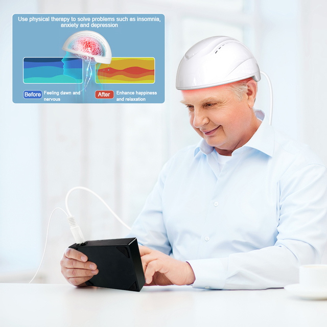 Suyzeko Transcranial Magnetic Brain Stimulation 810nm Infrared Rehabilitation TPBM Photobiomodulation Helmet