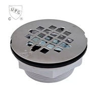 Kmry Base de bac à douche en acier inoxydable poli et égouttoir de sol pour salle de bain Cupc multifonction Design moderne