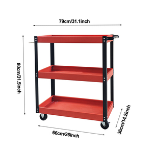 Leadloong 3-tier Thép công cụ giỏ hàng kim loại cán hội thảo nhà để xe lưu trữ tủ tổ chức cho sửa chữa nhà - Product Image 2