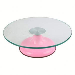 Wholesale Glass <b>Cake</b> Turntable 12 Inch <b>Cake</b> Spinner Stand for <b>Decorating</b> Birthday Party Wedding <b>Cake</b> <b>Decorating</b> <b>Supplies</b> Tools - Product Image 1