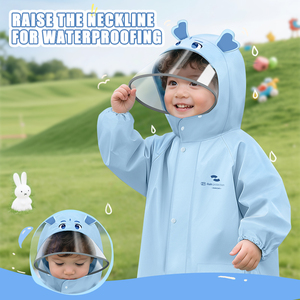 Cartoon Print EVA Waterproof <strong>Raincoat</strong> for <strong>Kids</strong> and Students Large Size Single-Person for Poncho Windproof Rainwear for Children - Product Image 4