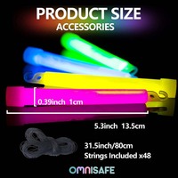 Bâtons lumineux en plastique de 6 pouces, étanches, pour fêtes, camping, situations d'urgence et pannes de courant, vente en gros