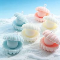 Bougie parfumée artisanale en cire de soja avec mèche en coton, en forme de coquillage, pour mariage, anniversaire, souvenir, cadeau