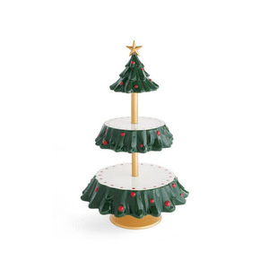 Christmas <b>Tree</b> Fruit Snack <b>Stand</b> 3 Tier Resin Dessert Display For Holiday Party Decorations - Product Image 2