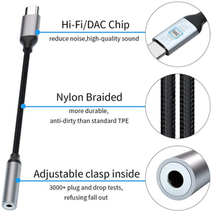 DAC alta calidad USB <span class=keywords><strong>C</strong></span> a 3,5mm adaptador de auriculares AUX tipo <span class=keywords><strong>C</strong></span> Jack auricular Cable de Audio - Product Image 4
