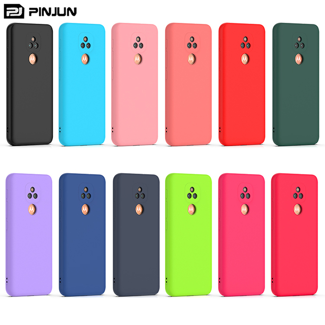Fashion Color Camera Fine Hole Tpu Mobile Phone Protective Cover Soft Case Protection Shell for Motorola Moto E7 Plus