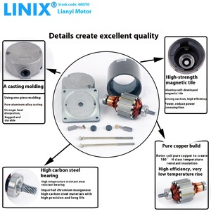 Linix 120W/140W Single-phase động cơ cảm ứng biến tốc độ 110V/220V AC bánh răng giảm sản phẩm AC động cơ mô hình YN100-220-120F - Product Image 2