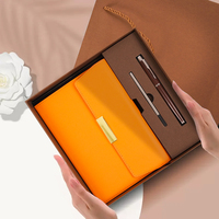 Vente en gros Papeterie scolaire Bureau Cahier A5 à couverture rigide Carnets en cuir PU Boîte cadeau