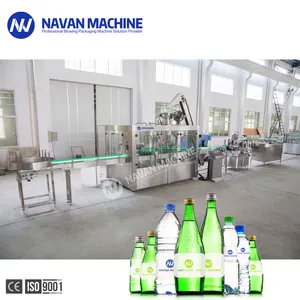 Factory Direct Automatic Glass Bottled Liquid Filling Automatic Soda/Sparkling Water Production Line