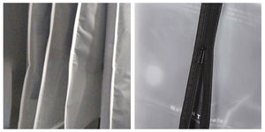 Housse de costume personnalisée en polyester transparent, imperméable et anti-poussière, avec fermeture éclair et poche intérieure - Product Image 6