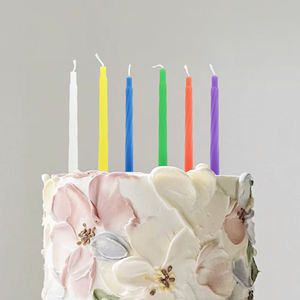 Merri <strong>Wish</strong> Rainbow Gradient Color Slender Party Cake Decoration <strong>Candles</strong> <strong>16</strong> Pvc Box Birthday Long Pole Kid Birthday Cake <strong>Candles</strong> - Product Image 2