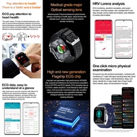 Reloj inteligente ET588 Health de 1,95 pulgadas, AMOLED, BT, llamada, frecuencia cardíaca, oxígeno en sangre, rastreador de sueño, NFC, SOS, reloj inteligente deportivo ET588