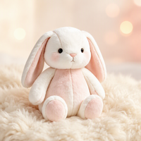 Jouets en peluche pour enfants, mini lapins doux, vente en gros, animaux en peluche personnalisés, lapins gris, jouets en peluche lapin