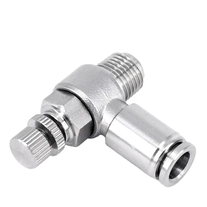 Flow Control And Regulator Valve Stainless Steel Pneumatic Fittings Insertion Made in China