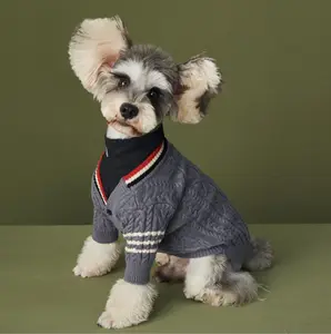 כלב בגדי סתיו וחורף אופנה סרוג סוודר קרדיגן