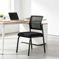 Chaise de conférence ergonomique moderne sans accoudoirs avec dossier, empilable, pour l'école, la maison et le bureau