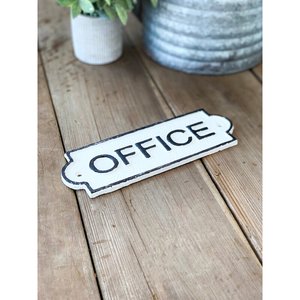 OFFICE <b>SIGN</b> CAST IRON METAL <b>SIGN</b> - Product Image 3
