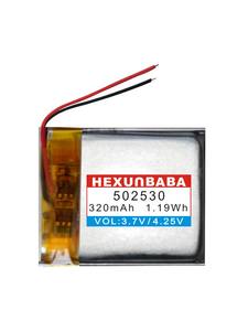3.7V 320mAh 502530 <span class=keywords><strong>2</strong></span> fili polimero agli ioni di litio batteria agli ioni di litio per TWS auricolari MP3 altoparlante Smart Watch cuffie L018 - Product Image 2