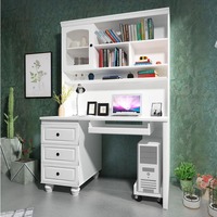 Mobilier moderne pour bureau à domicile Grande table d'ordinateur de bureau en bois avec étagère et tiroirs au design original pour l'étude et le travail