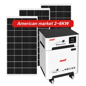 MUST hot sales 3kw off gird lighting home power system solar bateria home off-grid pv solar panel system solar energy system 5kv In Stock