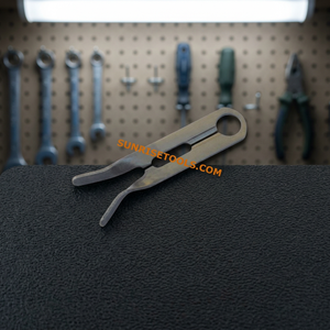 Pince à épiler en acier, forme baguette conique, outil de préhension pour la pose de bijoux DIY - Product Image 4