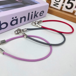 Sangles courtes pour téléphone portable, couleur unie, en cuir, <span class=keywords><strong>cordon</strong></span> de téléphone universel, bracelet pour <span class=keywords><strong>homme</strong></span> et femme, accessoire. - Product Image 6