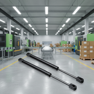 Soporte Neumático para Puerta de Armario de Cocina Ressam, Cilindro Hidráulico de Acero de Alta Resistencia, Capacidad de Carga de 50 lb, Acabado Negro/Plateado - Product Image 1