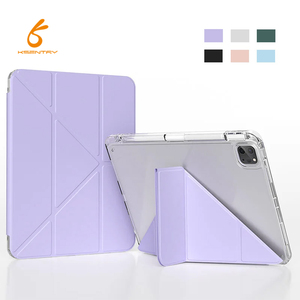 Soporte logotipo personalizado Auto Sleep Wake Smart cubierta magnética transparente PC PU Funda de cuero para <span class=keywords><strong>Ipad</strong></span> Pro 13 pulgadas M4 2024 - Product Image 3