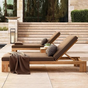 Chaise longue <span class=keywords><strong>de</strong></span> <span class=keywords><strong>jardin</strong></span> en teck pour patio, transat <span class=keywords><strong>de</strong></span> plage, chaise <span class=keywords><strong>de</strong></span> loisirs pour piscine, fauteuil inclinable - Product Image 4
