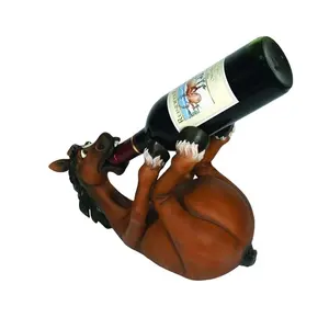 Personalizado cavalo resina suporte para garrafa de vinho suporte para garrafa de vinho decoração de casa Moderna