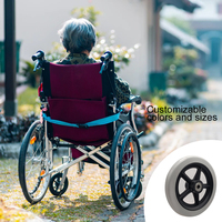 DLPO Roues pivotantes pour fauteuil roulant handicapé Pneus de 6 pouces Roues pivotantes pour fauteuil roulant électrique