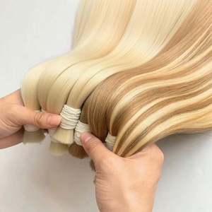 Extensions de cheveux vierges 100% non traités Amygirl, cheveux vietnamiens, double trame, cuticules alignées, nouées à la main, couleur naturelle - Product Image 3