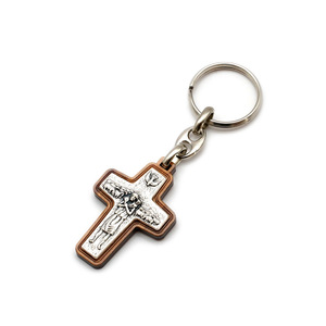 Collier avec pendentif croix pectorale authentique du pape François, ton argent vieilli, avec chaîne en acier inoxydable de 20 pouces - Product Image 3