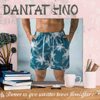 Shorts de bain décontractés pour hommes 100 % polyester, séchage rapide, respirants, mode estivale pour la natation, la plage et la course à pied, taille élastique basse
