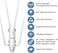 Punto de Acceso Exterior de Doble Banda Wavlink WN572HP3 AC1200, Extensor de WiFi Exterior Wavlink WL-WN572HP3 de Alta Potencia 2.4GHz + 5GHz