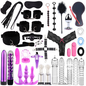 Kit d'équipement BDSM : <span class=keywords><strong>Masque</strong></span> SM et pince pour le clitoris, attaches <span class=keywords><strong>de</strong></span> lit pour jeux adultes, jouets sexuels - Product Image 1