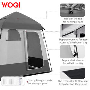 เต็นท์อาบน้ำพกพา WOQI ขนาด 219.5x125x230 ซม. ติดตั้งอัตโนมัติ กันน้ำ ป้องกันรังสียูวี สำหรับตั้งแคมป์ ชายหาด และกิจกรรมกลางแจ้ง - Product Image 5