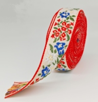 Sangle d'artisanat brodée par le vent ethnique sans élastique pour vêtements jupes sacs chaussures textiles de maison