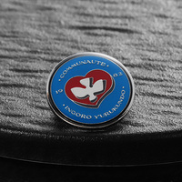 Broche personnalisée en émail souple avec logo en métal plaqué or Broche en dôme époxy Coted Épinglette Badge Factory