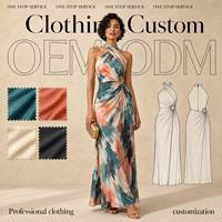 Robe mi-longue à manches courtes et col carré, à pois blancs et noirs, de haute qualité, personnalisable en gros