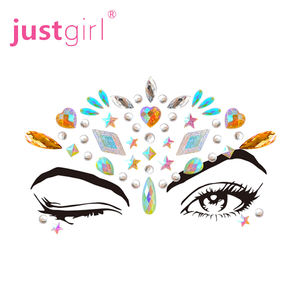 Autocollant décoratif <span class=keywords><strong>strass</strong></span> pour <span class=keywords><strong>visage</strong></span> et fête, bijoux adhésifs, nouvelle tendance, Festival, fête, 1 pièce - Product Image 4