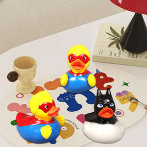Lot de 200 canards en caoutchouc de sécurité imprimés, de <span class=keywords><strong>3</strong></span> pouces, en forme de canard <span class=keywords><strong>Superman</strong></span>, personnalisables, mini, flottants, pour le bain, pour le développement cognitif - Product Image 2